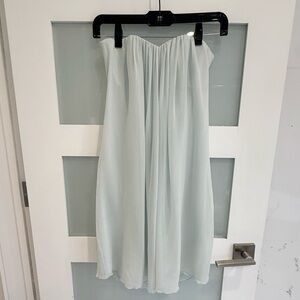 Alice + Olivia NWT Strapless Silk Chiffon Dress | Baby Blue | Size 2